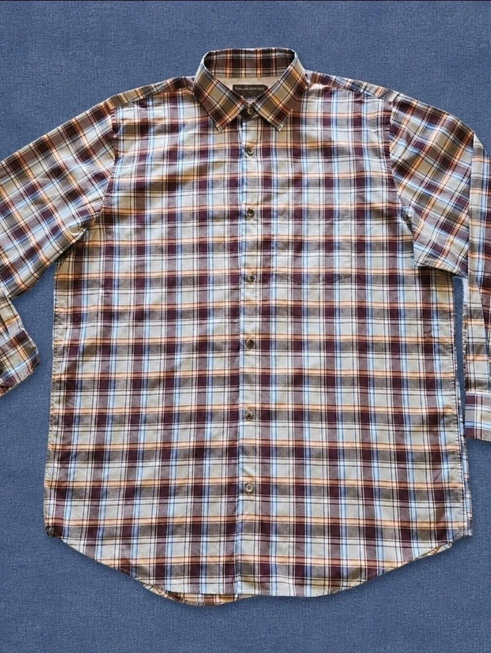 Vintage 2006 Banana Republic XL Plaid Button Down Shirt NWT 100% Cotton
